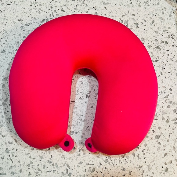 Las Vegas Hot Pink Airplane Neck Pillow with Snap - Picture 2 of 2